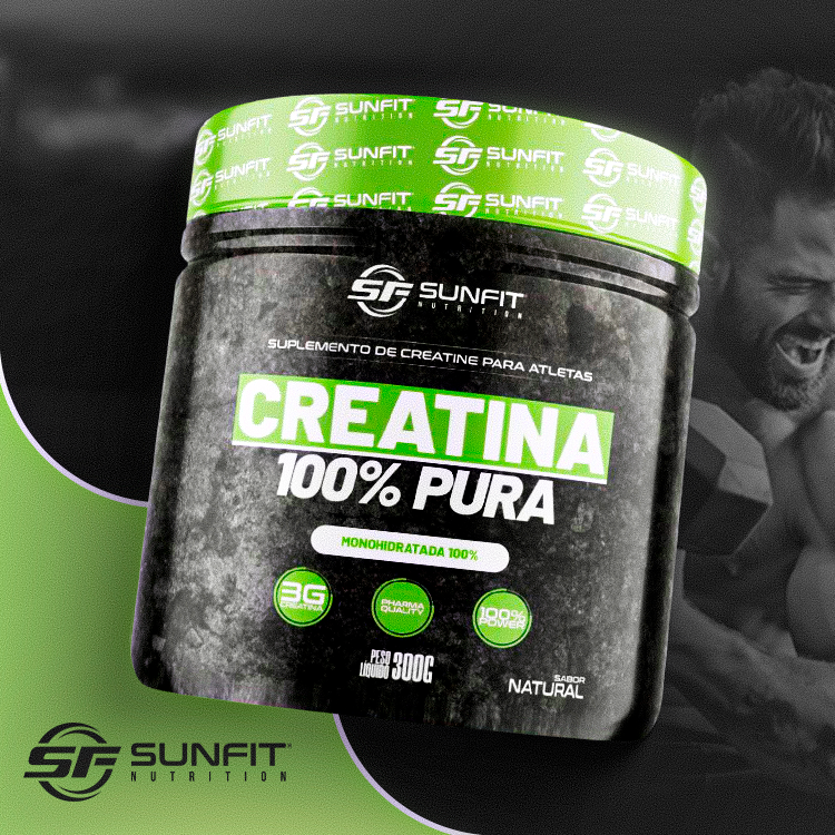 Creatina Monohidratada 100% Pura – Sunfit Nutrition – 300g